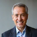 Client testimonial image, smiling man